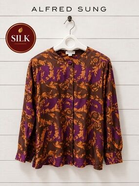 ALFRED SUNG – Vintage Baroque Blouse (Size 14)